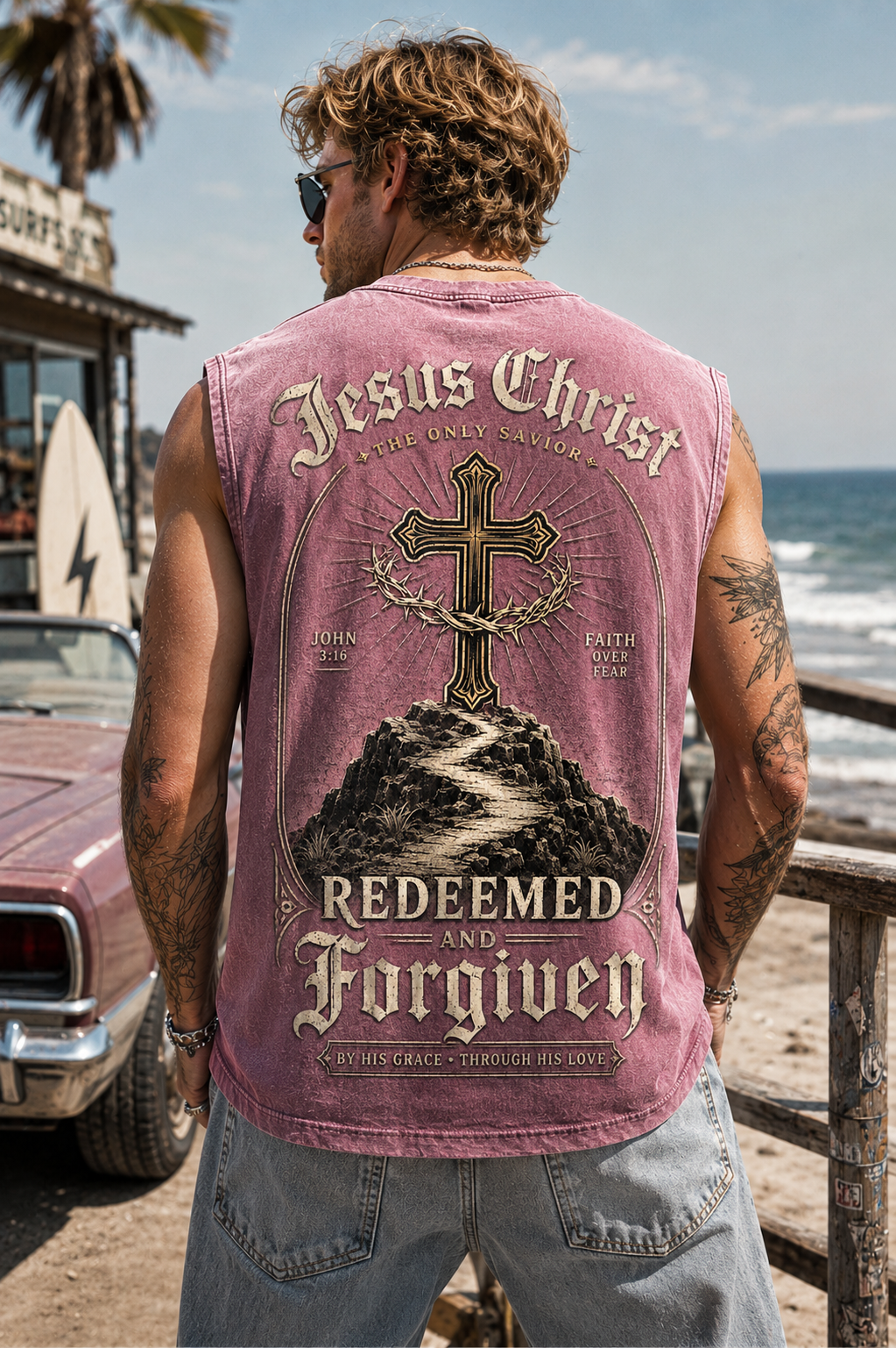 Washed Faith — Redeemed & Forgiven Muscle Tee