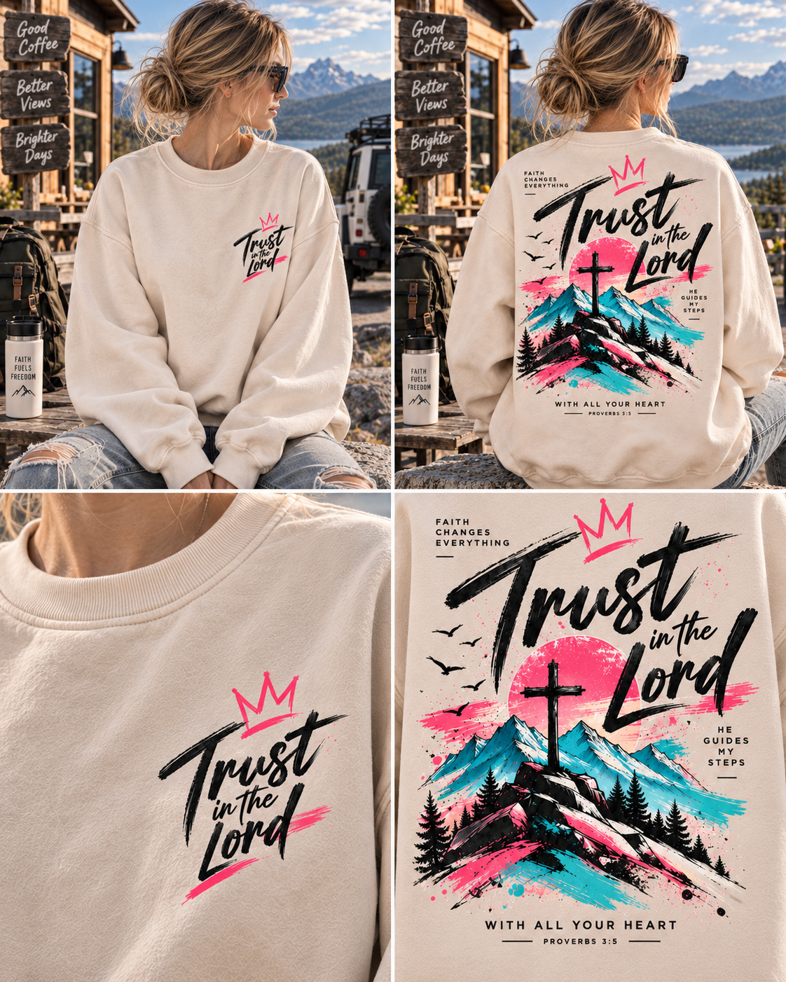 Trust in the Lord – Faith Mountain Vintage Sweatshirt