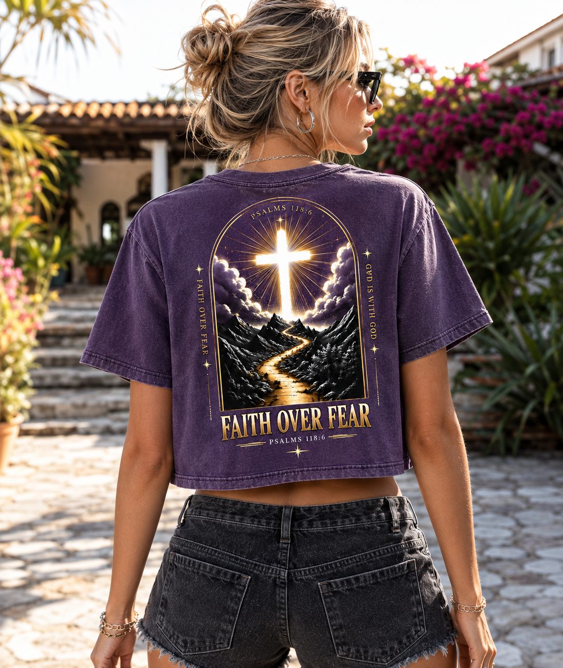 Faith Over Fear – Vintage Faith Crop Top
