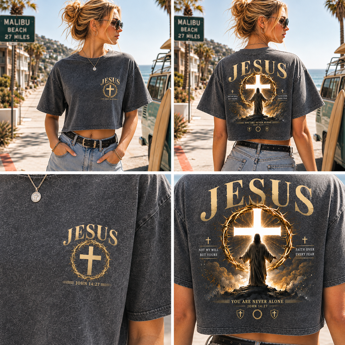 Jesus Faith Crop Top – Vintage Style
