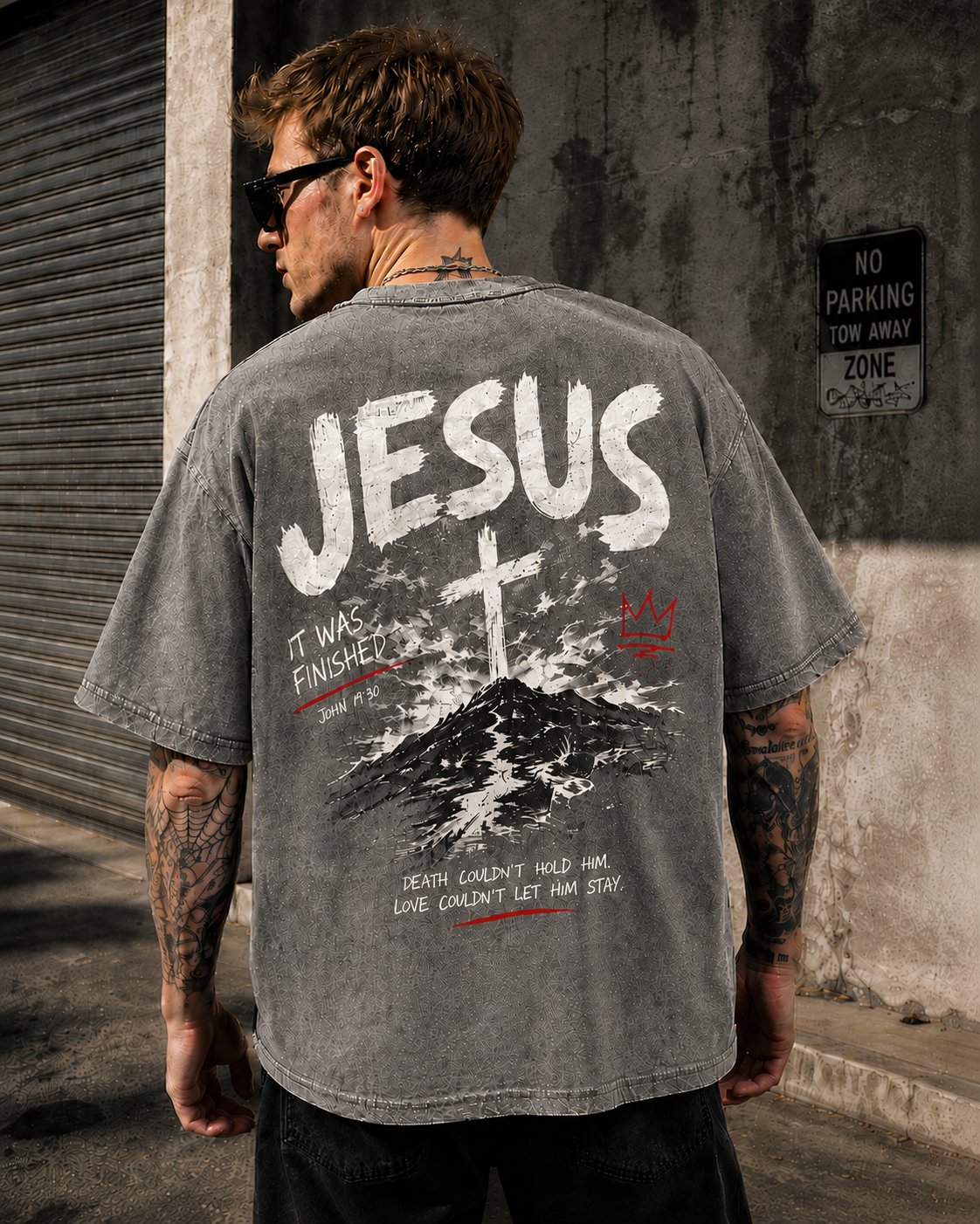 Jesus Vintage Washed Tee – Faith Graphic