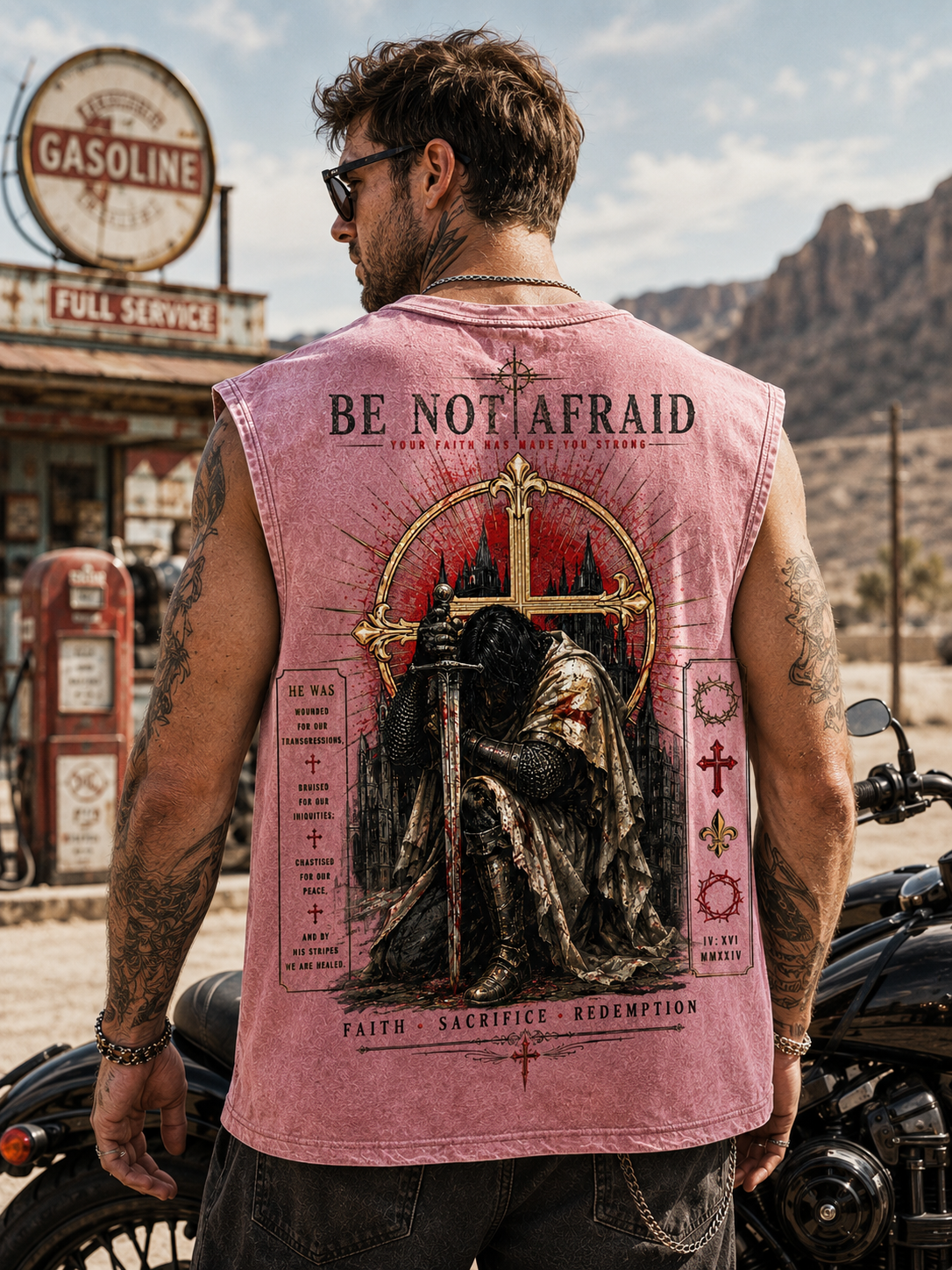 Be Not Afraid – Washed Faith Muscle Tee