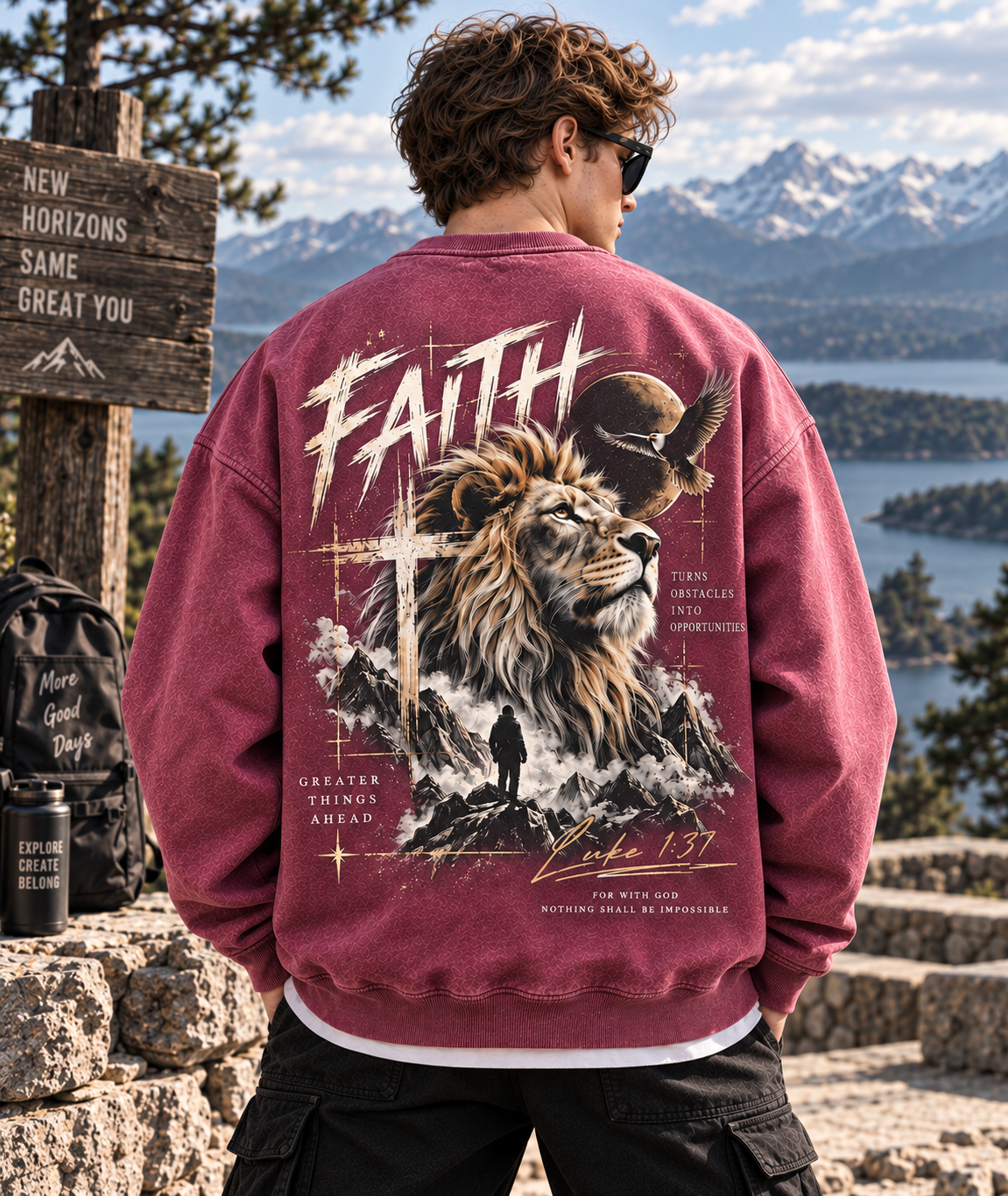 Faith Over Fear – Vintage Faith Sweatshirt