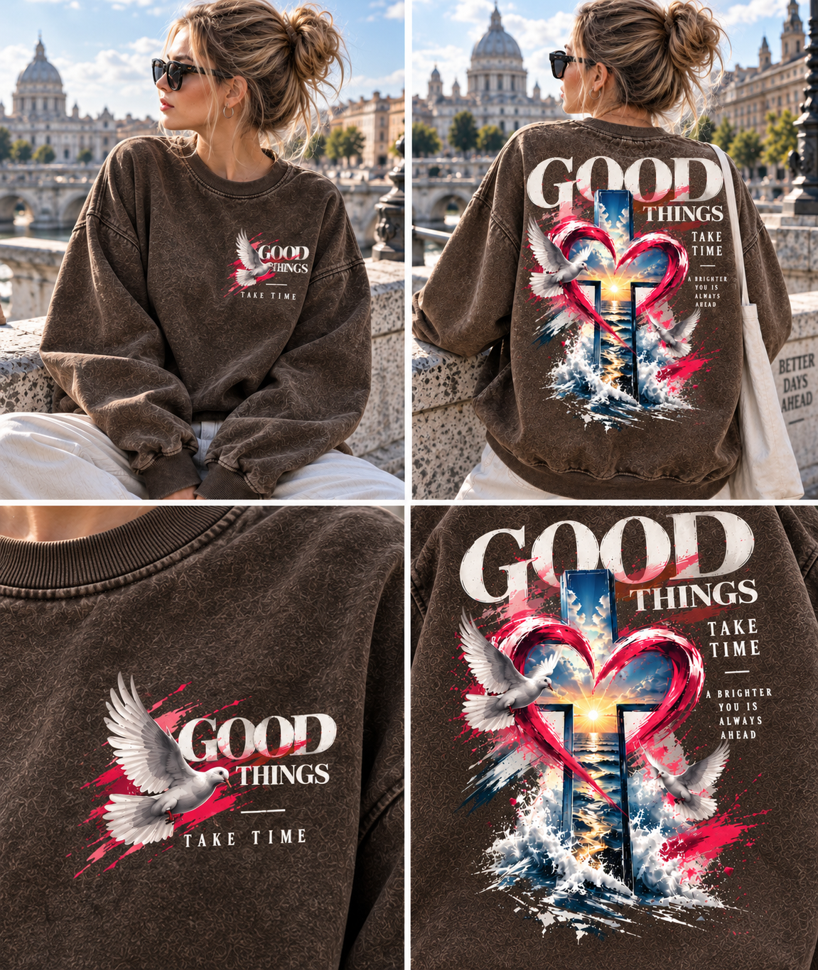 Good Things Take Time – Vintage Graphic Sweatshirt