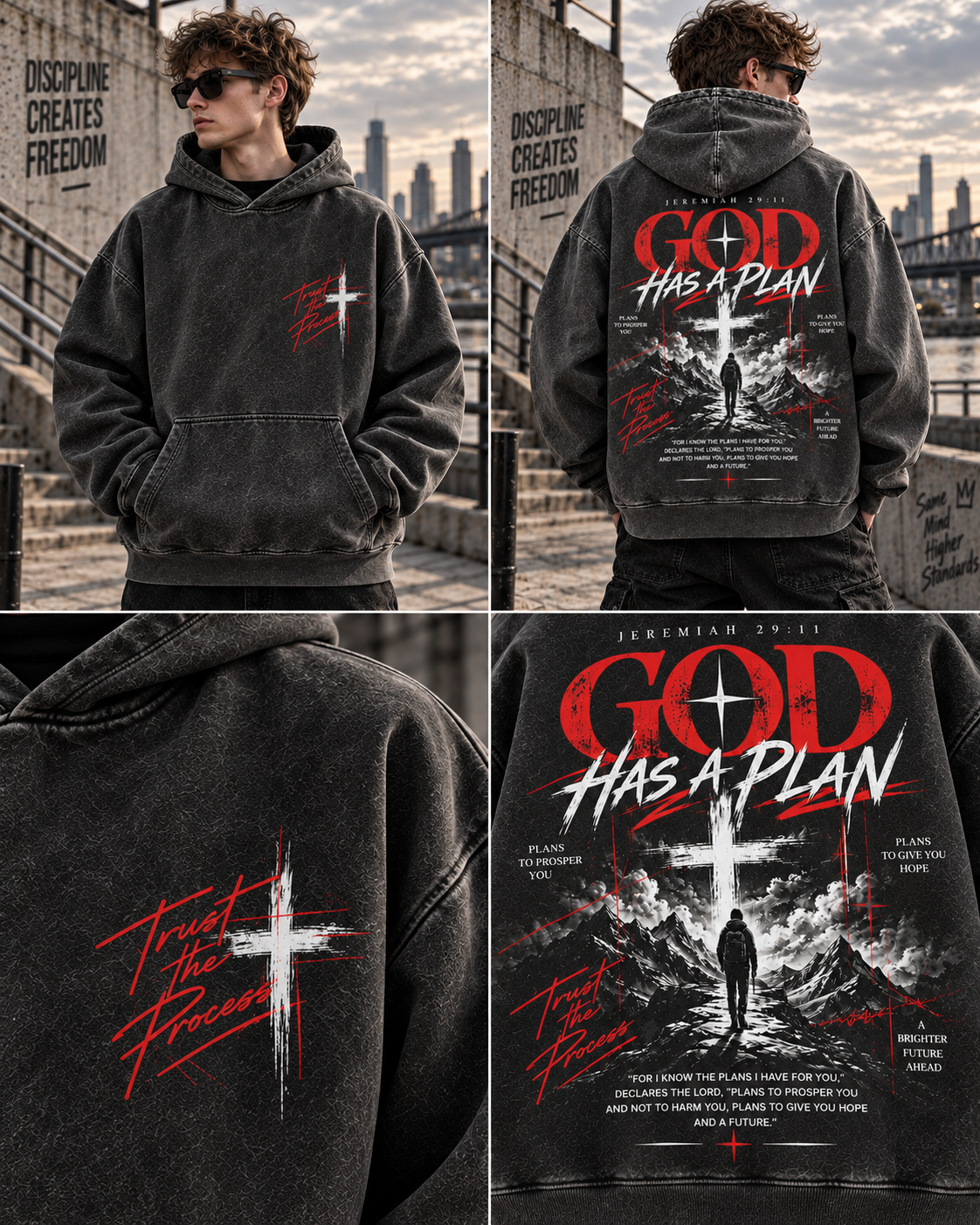 GOD Has a Plan – Vintage Faith Hoodie