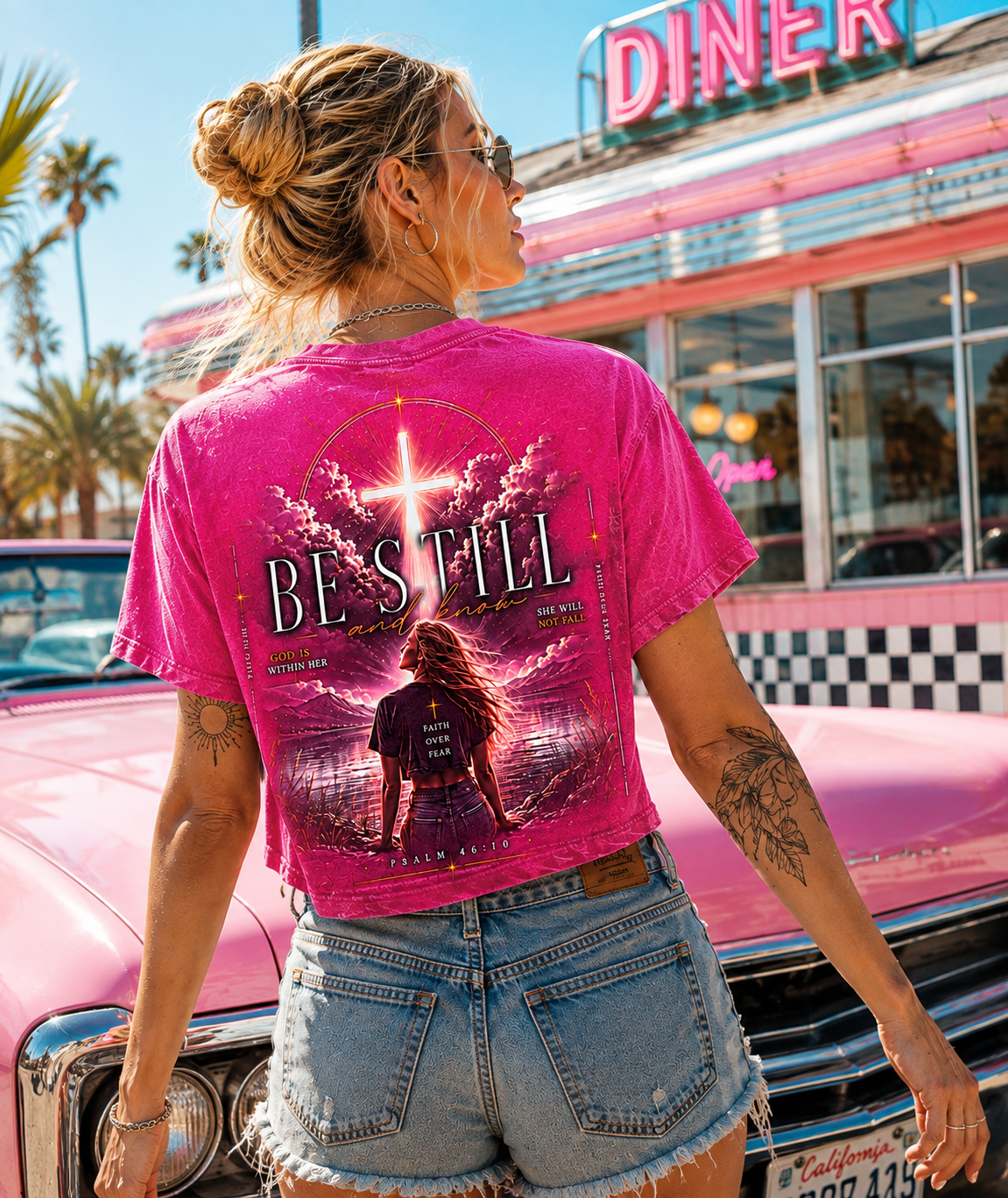 Be Still Vintage Faith Crop Tee
