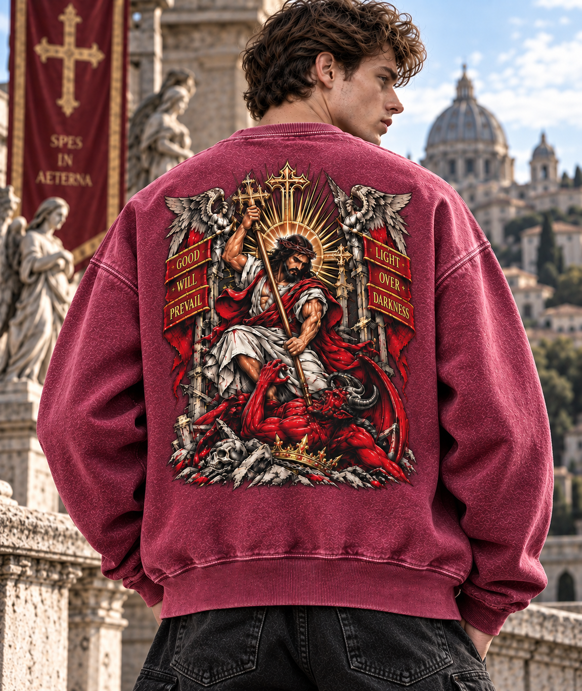 Good Will Prevail – Vintage Faith Washed Sweatshirt