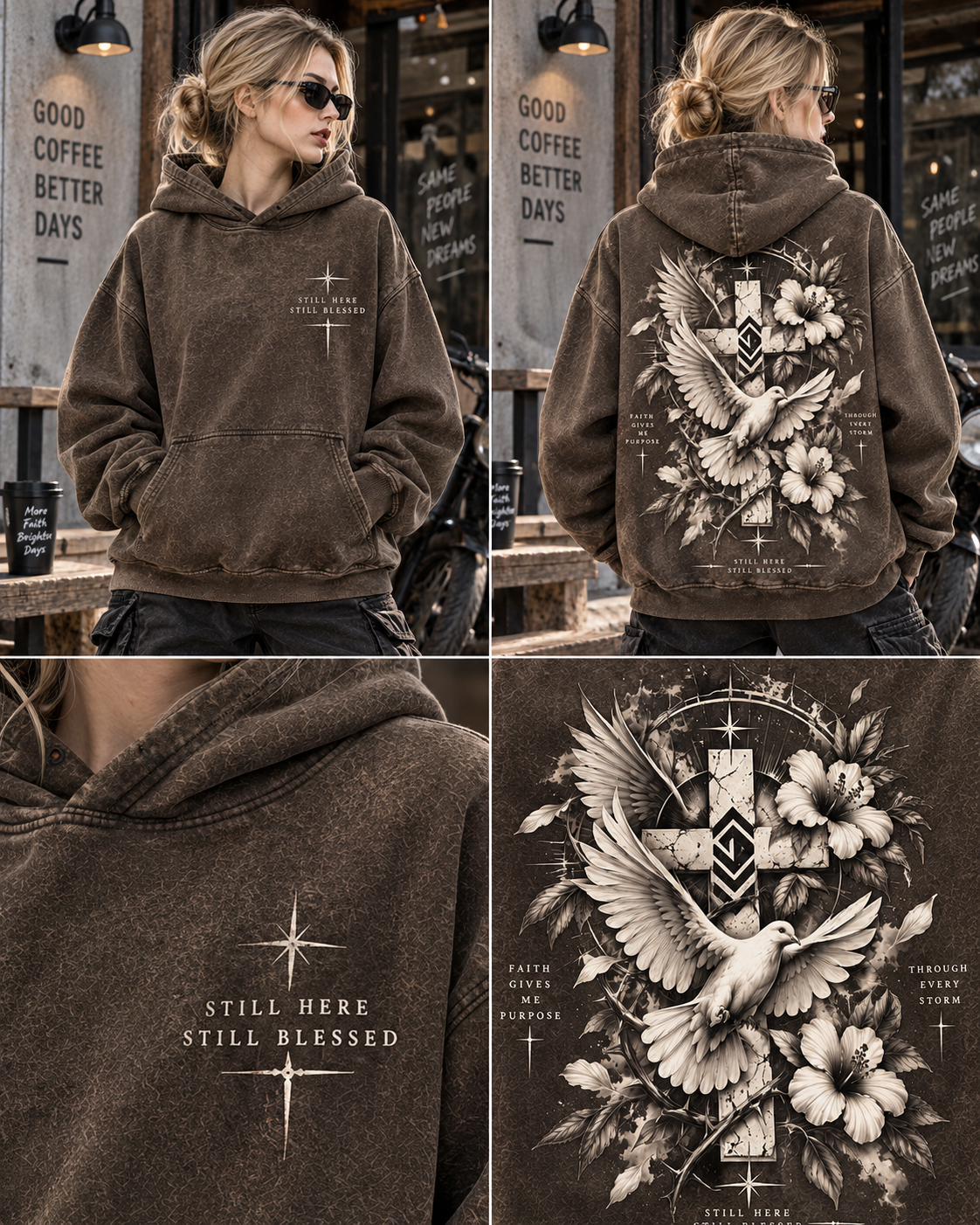 Faith Still Blessed – Vintage Dove Hoodie