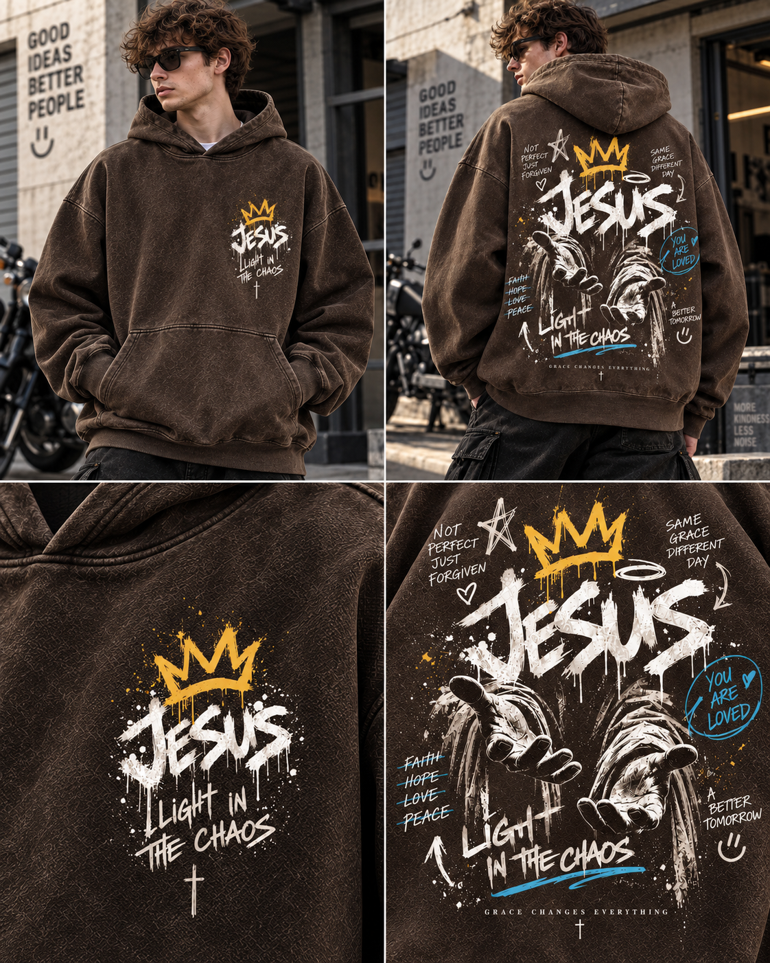 Jesus Light in the Chaos Hoodie