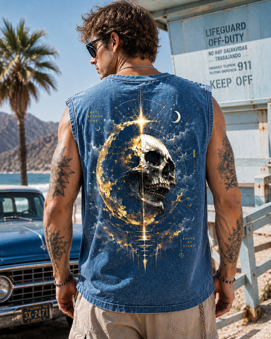 Cosmic Skull Wash Tee — Vintage Streetwear