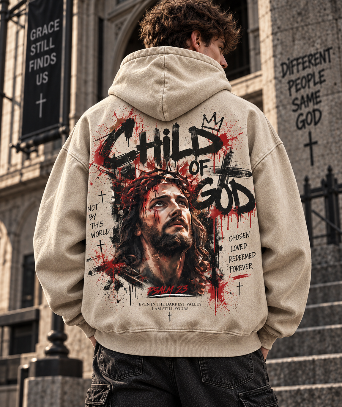Child of God Vintage Hoodie – Faith Streetwear