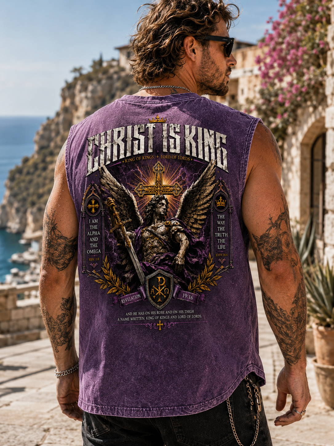 Christ Is King – Washed Black Vintage Tank Top