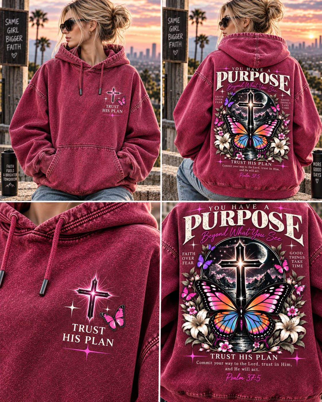 Purpose Faith Hoodie – Vintage Christian Style