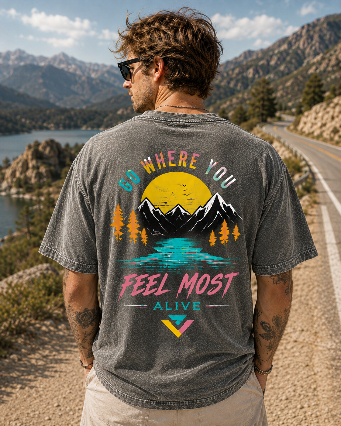 Vintage Mountain Adventure T-Shirt – Go Where You Feel Most Alive