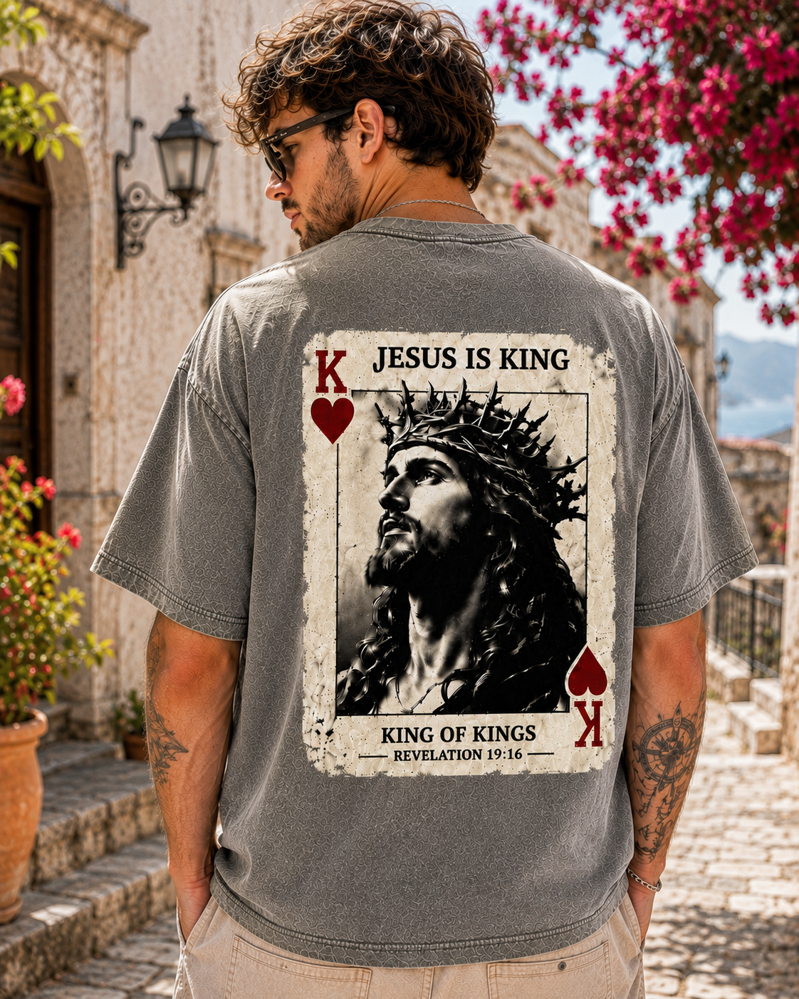 Jesus Is King – Vintage Olive Tee