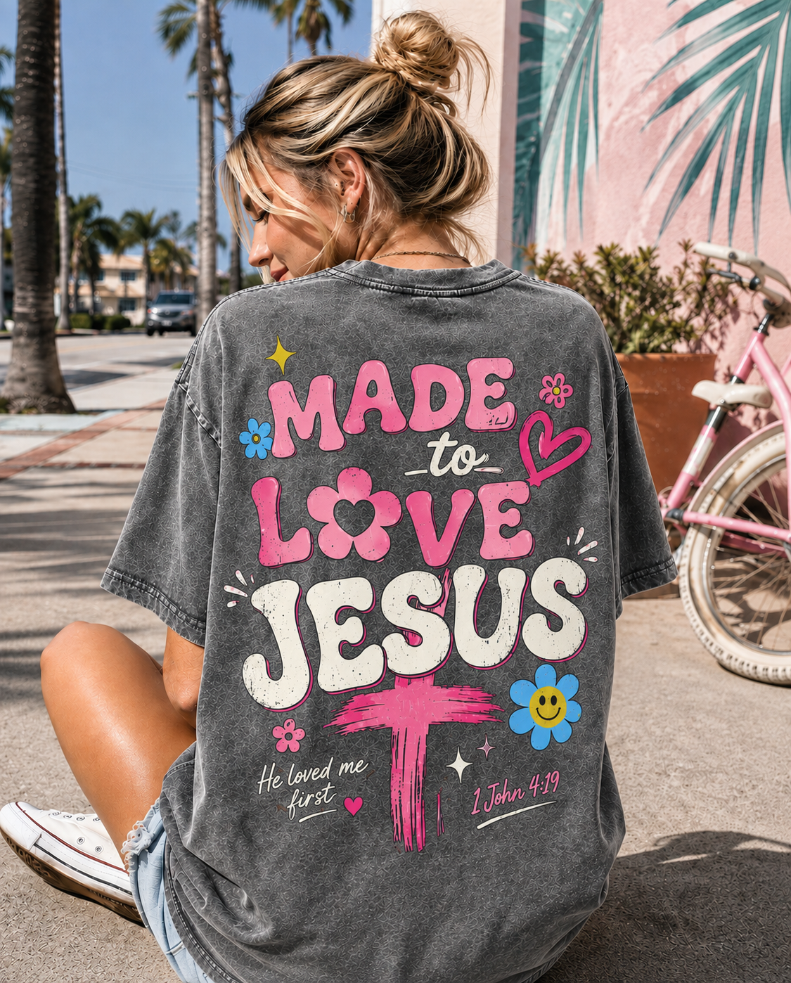 Made to Love Jesus – Vintage Washed Graphic T-Shirt