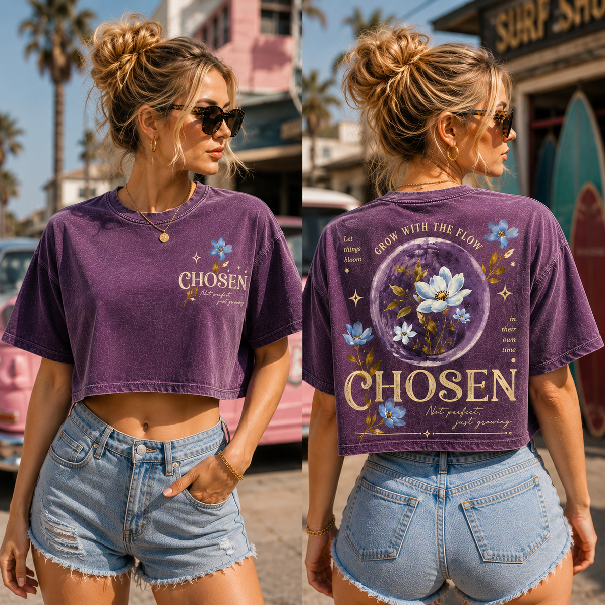 CHOSEN – Vintage Floral Crop Top