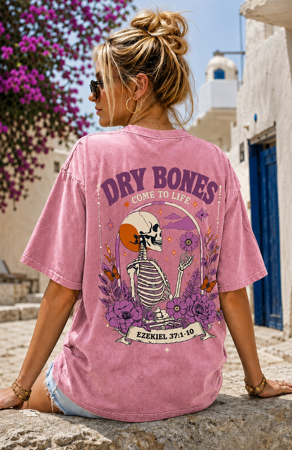 Washed Vintage “Dry Bones” Graphic Tee