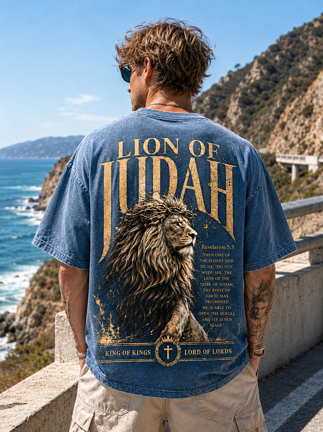 Lion of Judah – Vintage Olive Tee