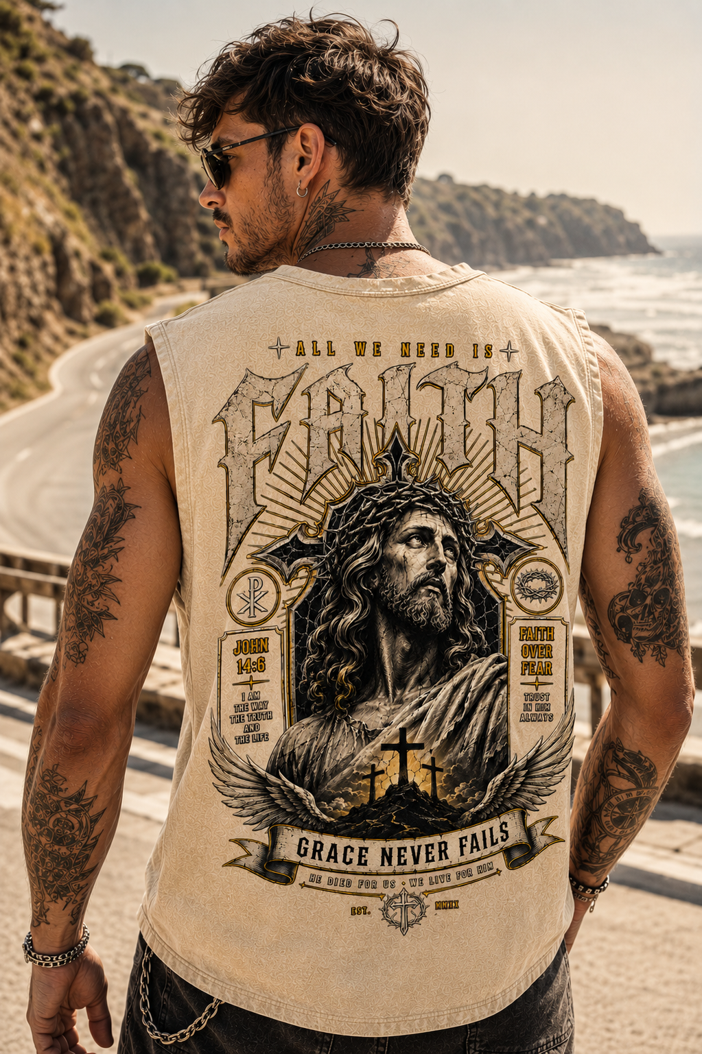 Faith Never Fails – Vintage Faith Wash Tee