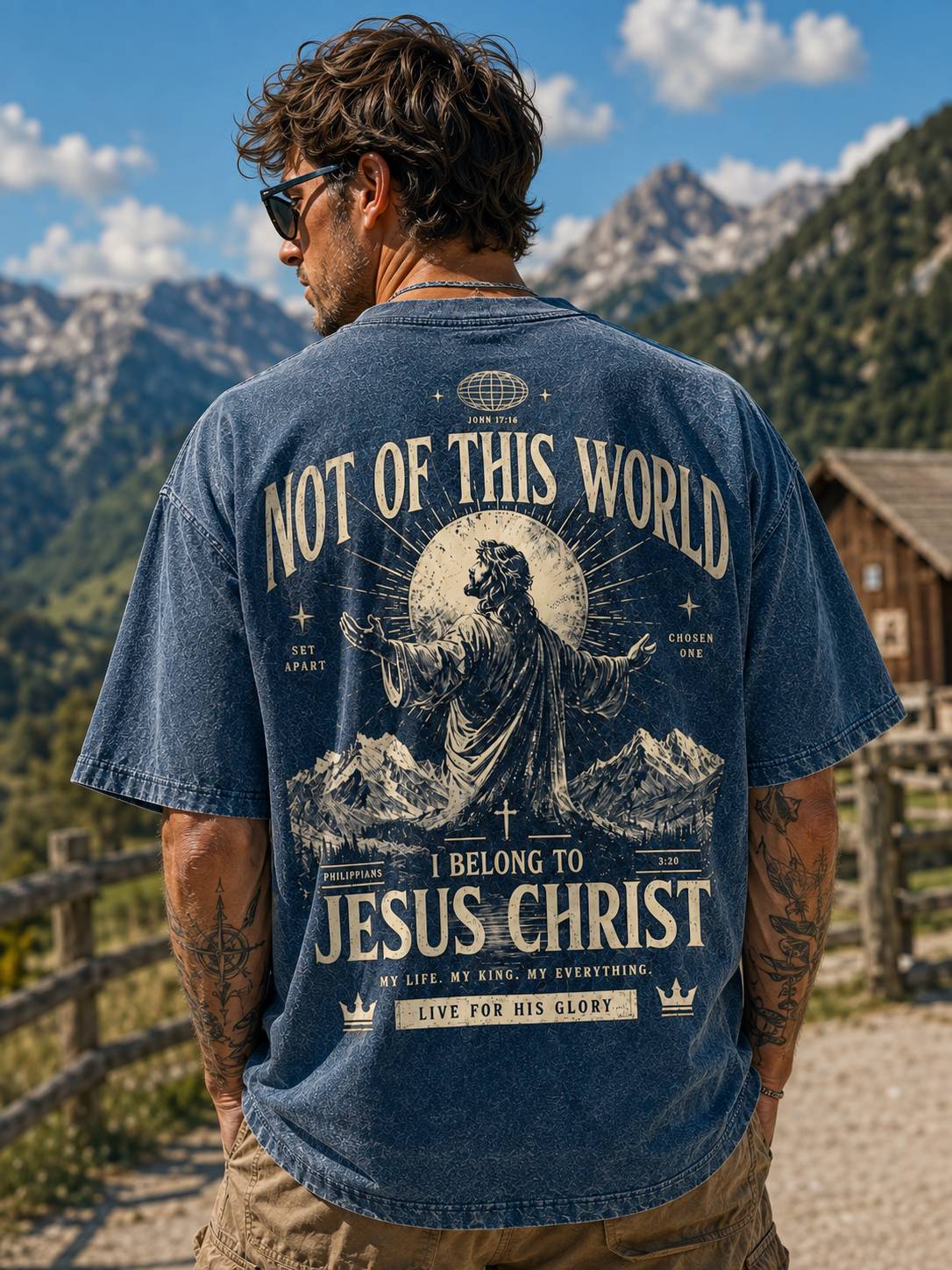 Not Of This World" Christian Vintage Graphic Tee