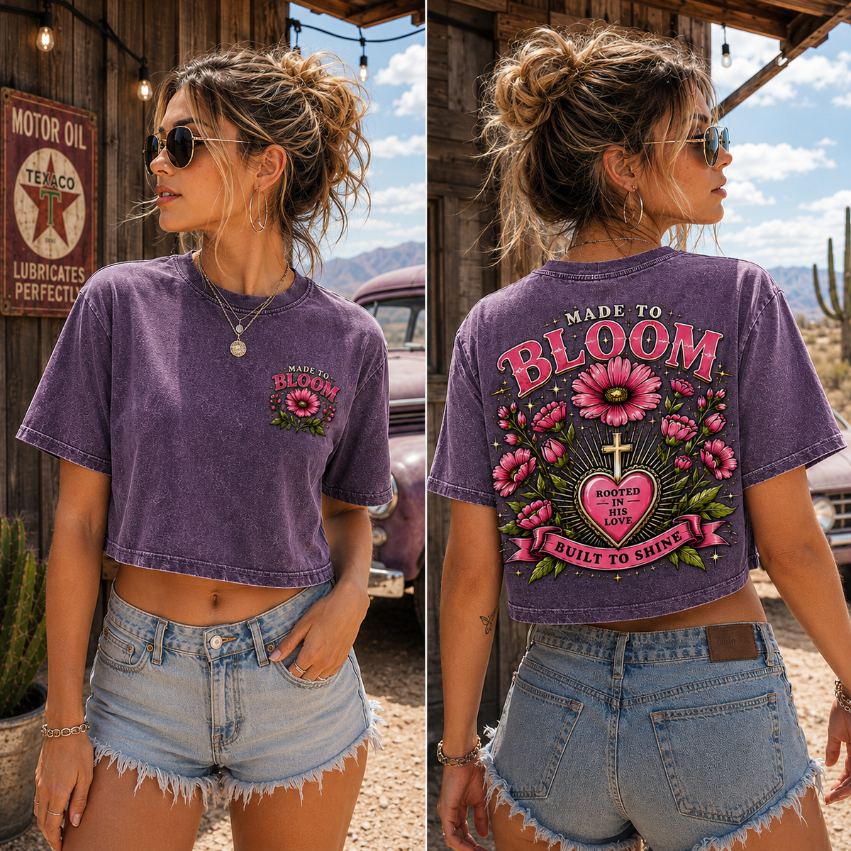 Made to Bloom – Vintage Floral Crop Top