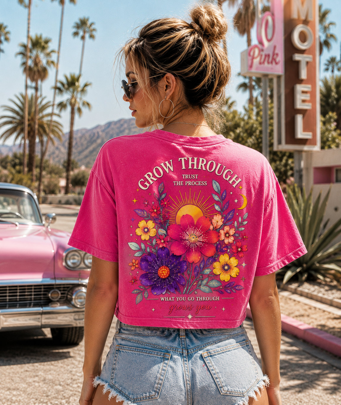 Grow Through Floral Crop Top