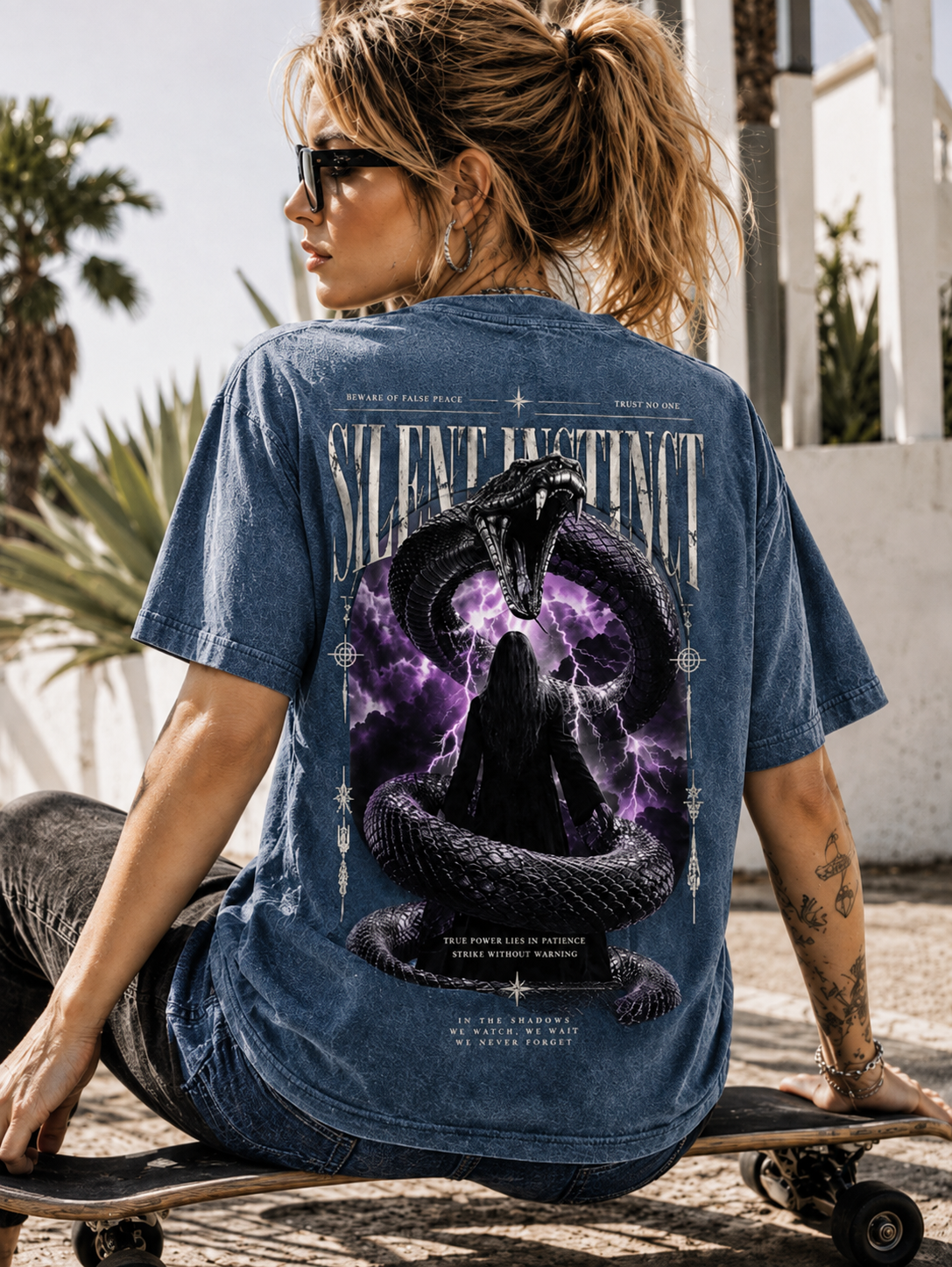 Silent Instinct™ – Vintage Washed Graphic Tee