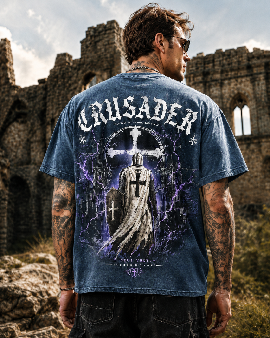 Vintage Crusader Oversized T-Shirt