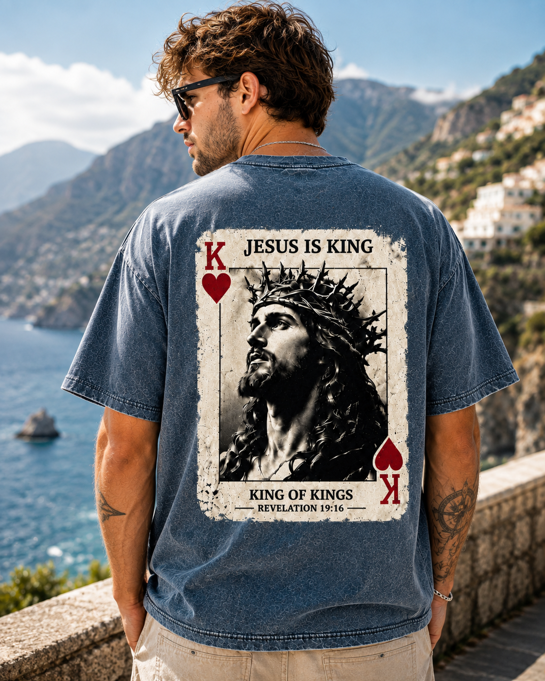 Jesus Is King – Vintage Olive Tee