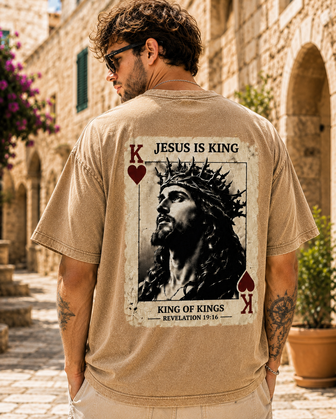 Jesus Is King – Vintage Olive Tee