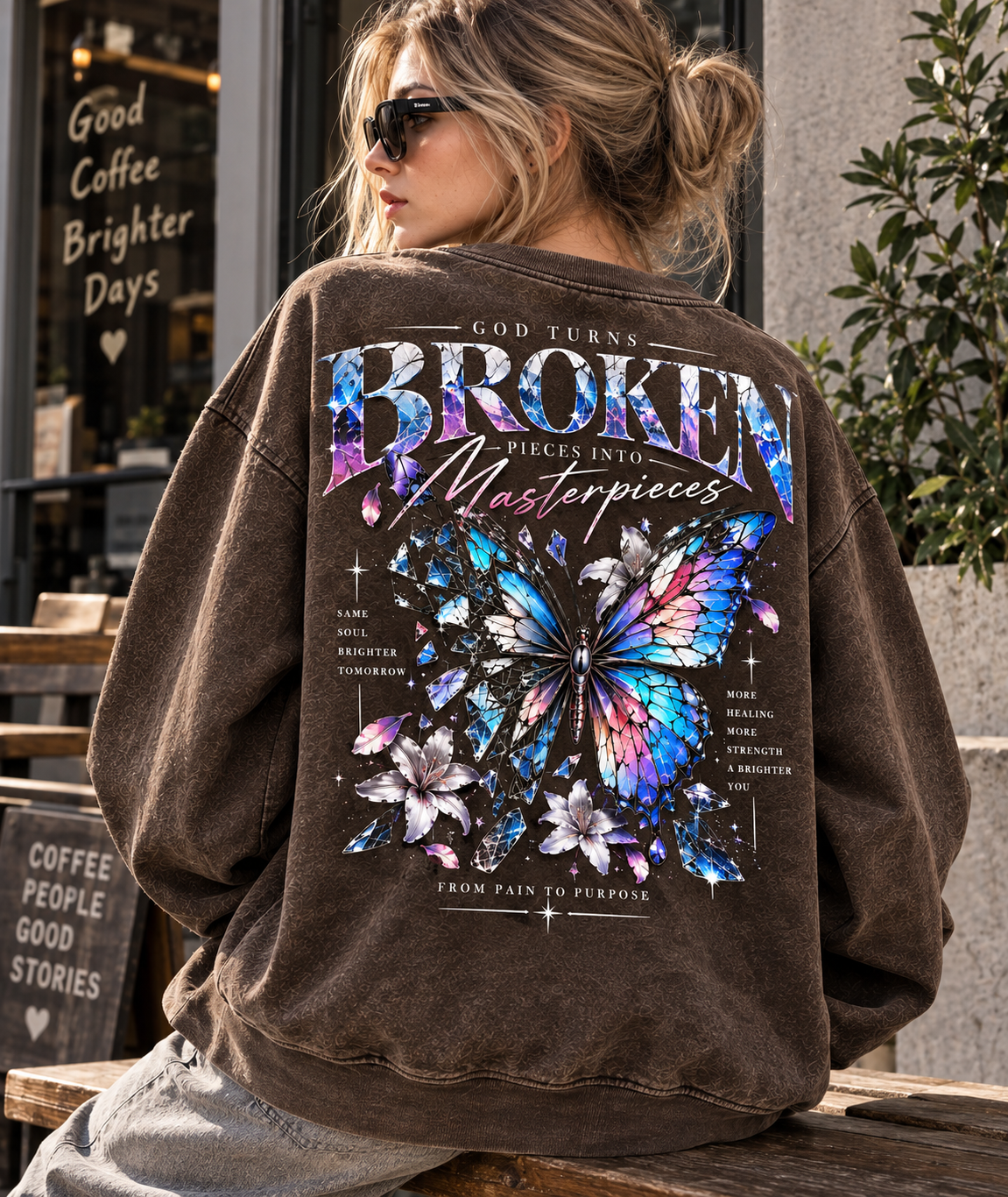 Broken Masterpieces – Butterfly Vintage Sweatshirt