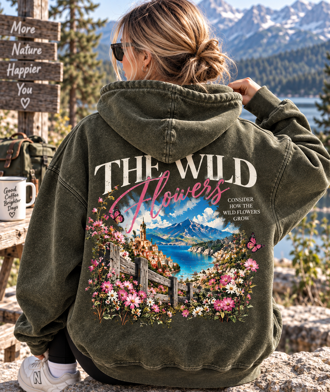 The Wild Flowers Vintage Wash Hoodie