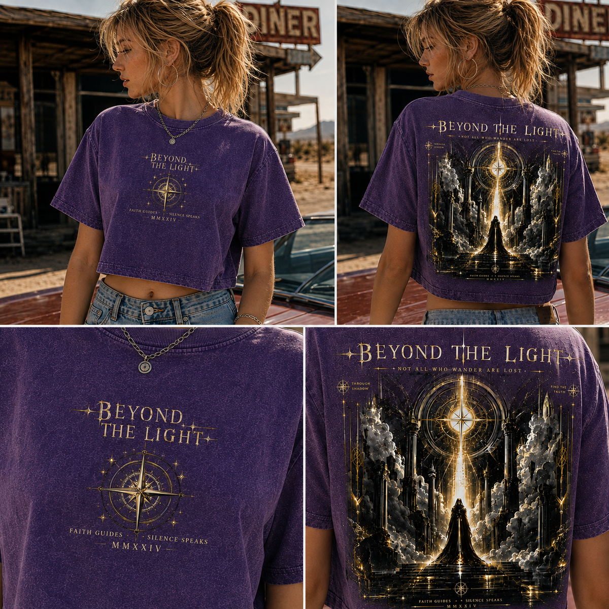 Beyond The Light – Vintage Wash Crop Tee