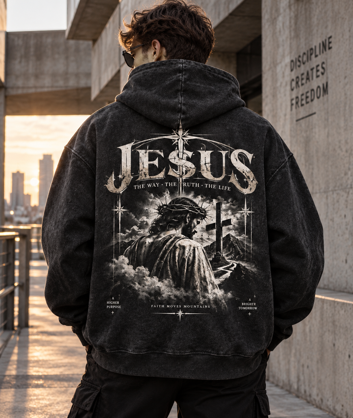 Jesus Faith Vintage Washed Hoodie