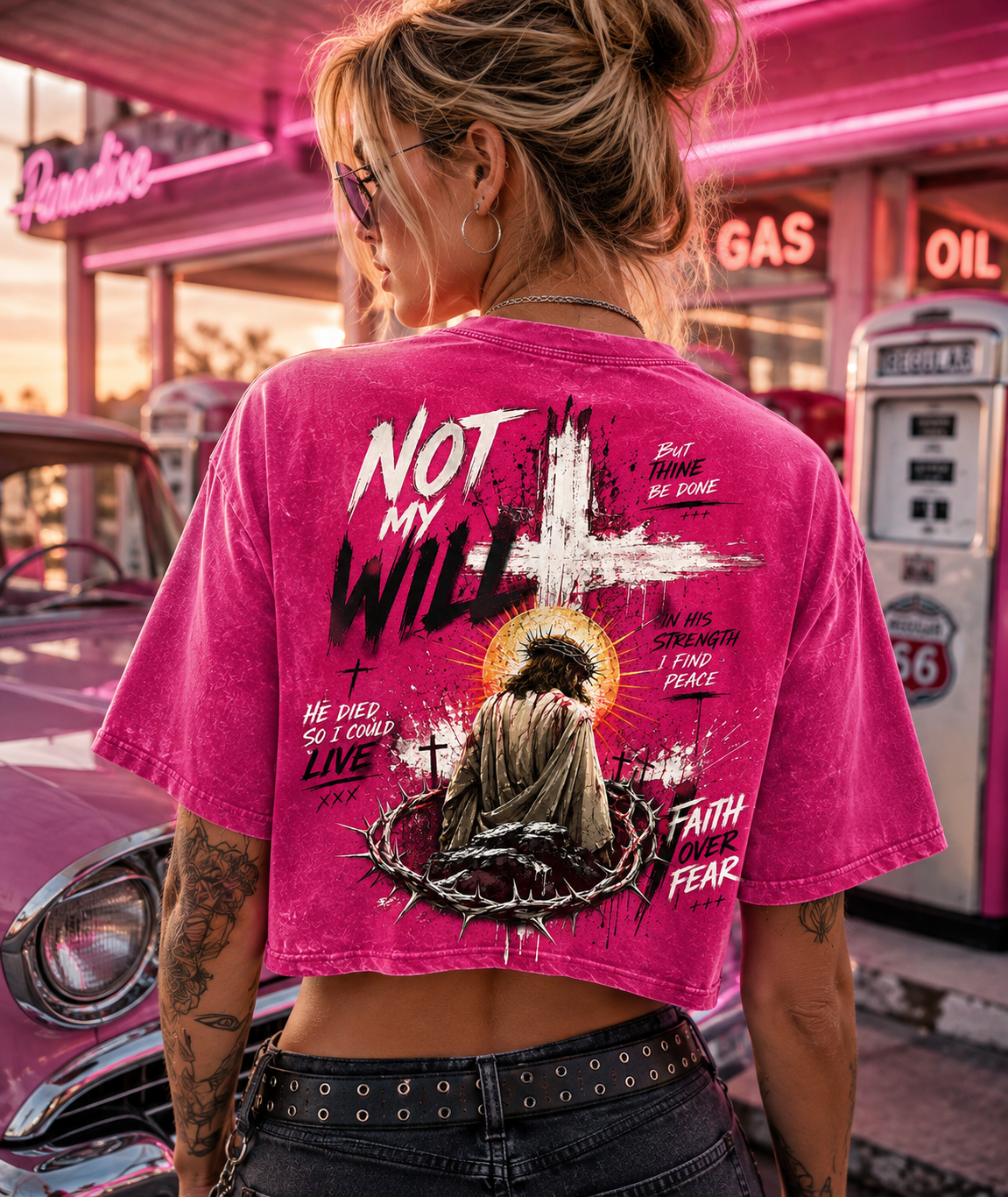 Not My Will – Faith Over Fear Crop Top