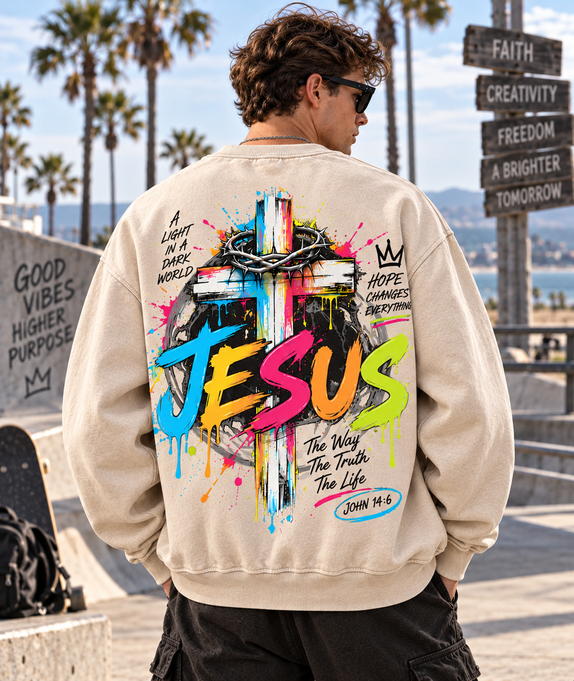 Faith Streetwear – Jesus Vintage Sweatshirt