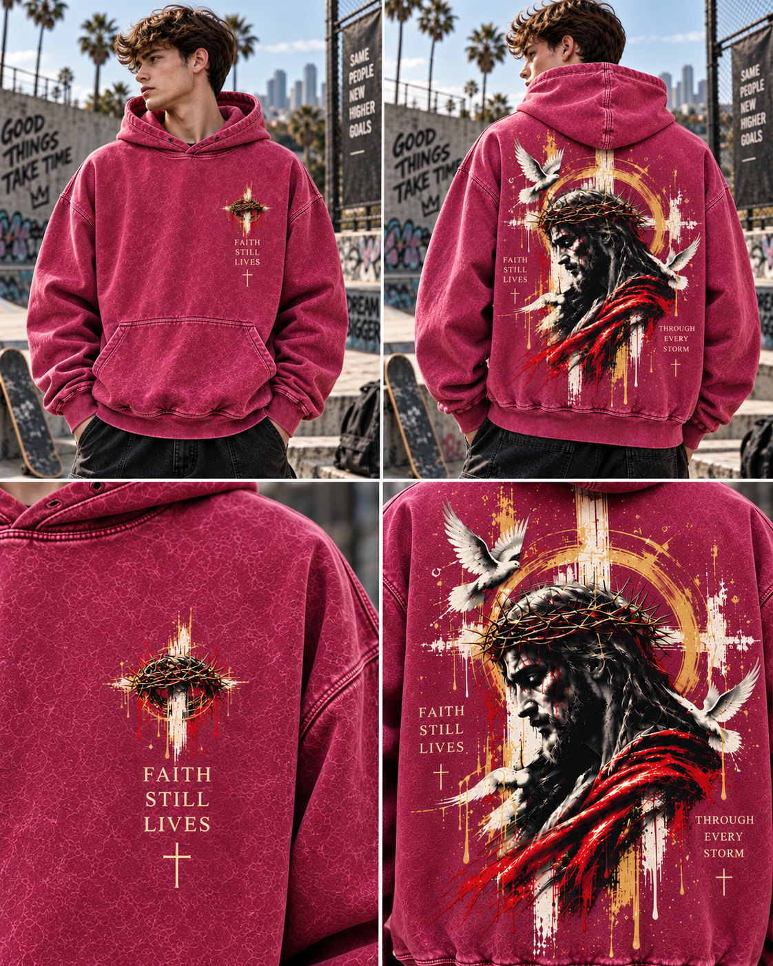 Faith Still Lives Hoodie – Vintage Christian Streetwear