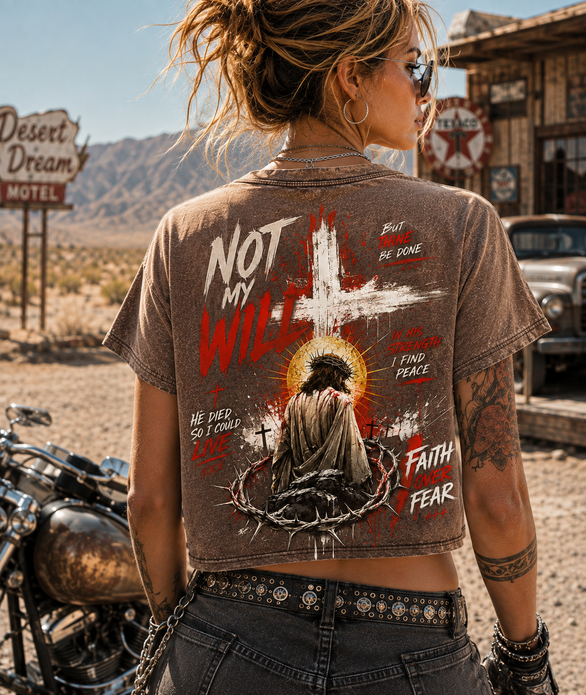 Not My Will – Faith Over Fear Crop Top