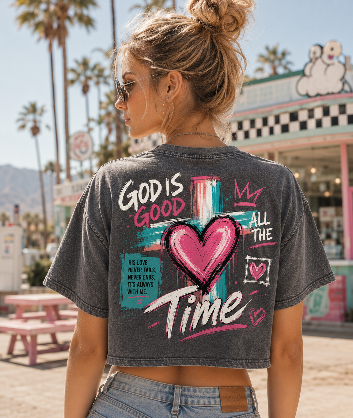 God Is Good – Faith Graphic Crop Top
