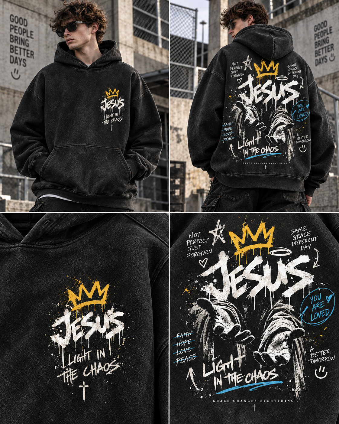 Jesus Light in the Chaos Hoodie