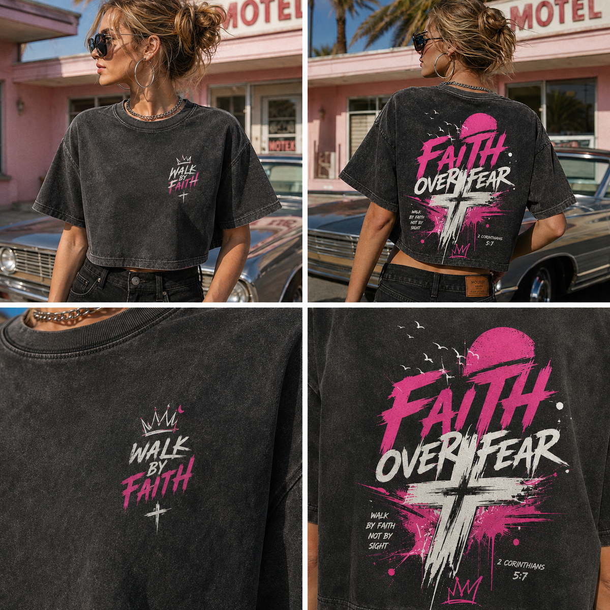 Faith Over Fear – Vintage Faith Crop Tee