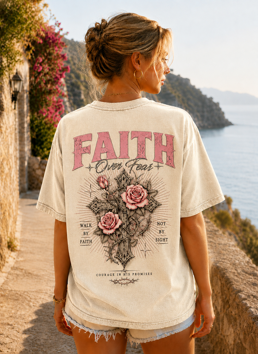 Faith Over Fear Vintage Washed T-Shirt