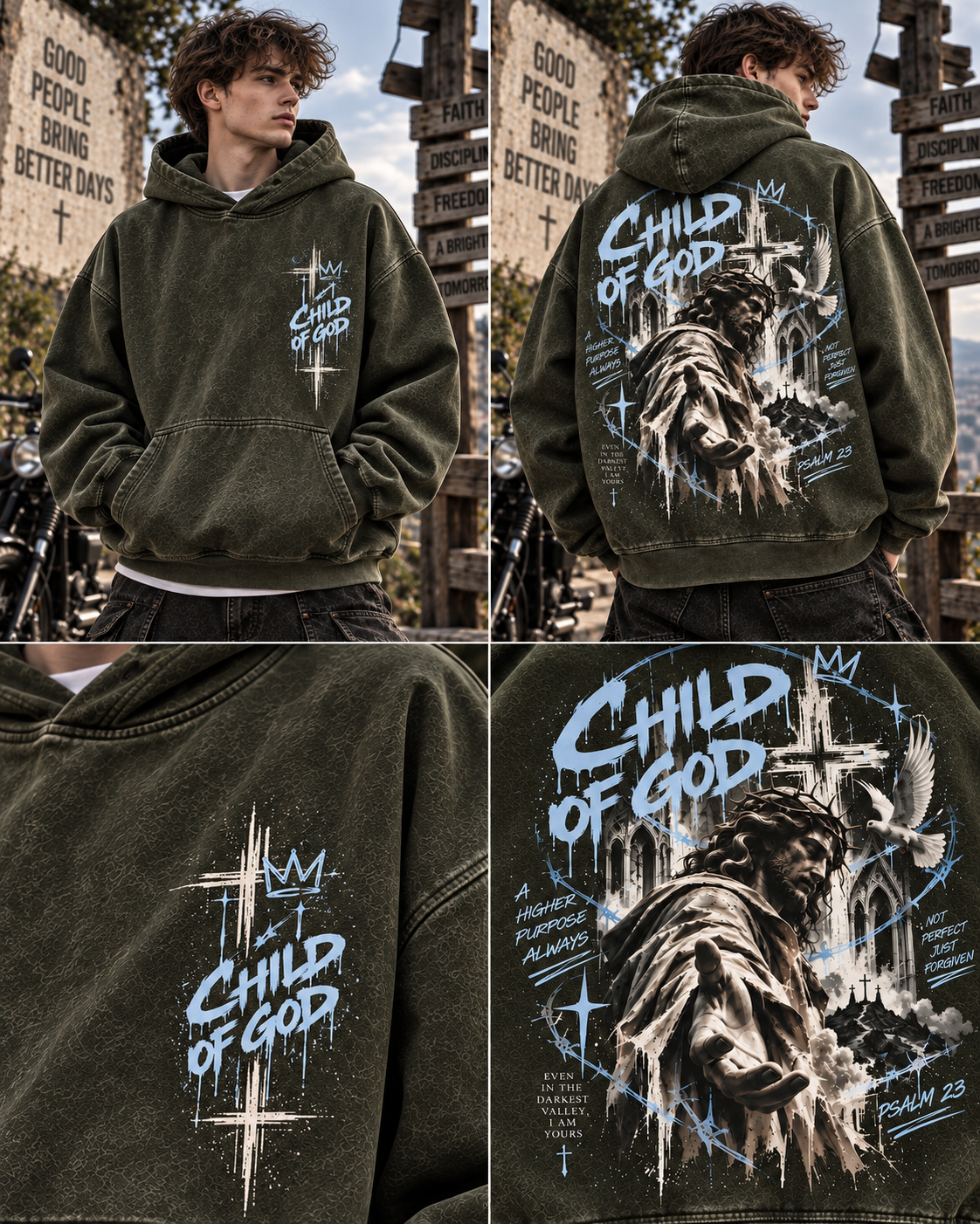 Child of God Vintage Hoodie – Faith Graphic