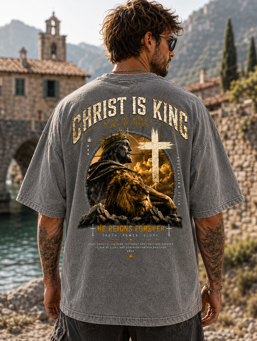 Christ Is King Vintage Graphic Tee
