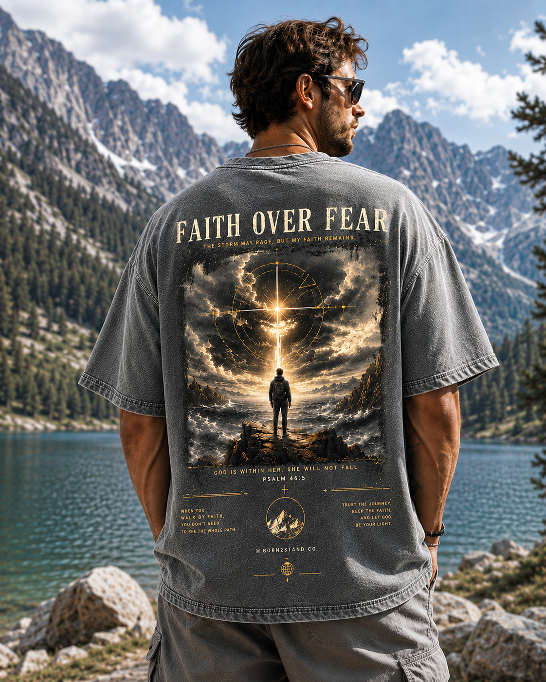 Faith Over Fear Vintage Graphic Tee