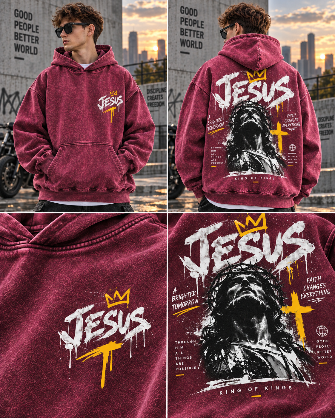 King of Kings Washed Hoodie