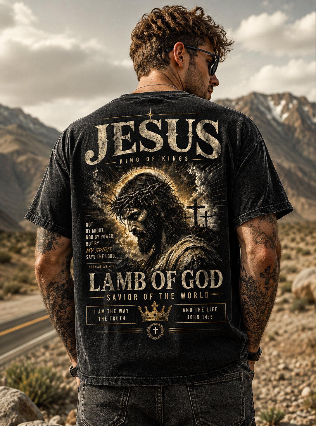 Jesus King of Kings Vintage Graphic Tee