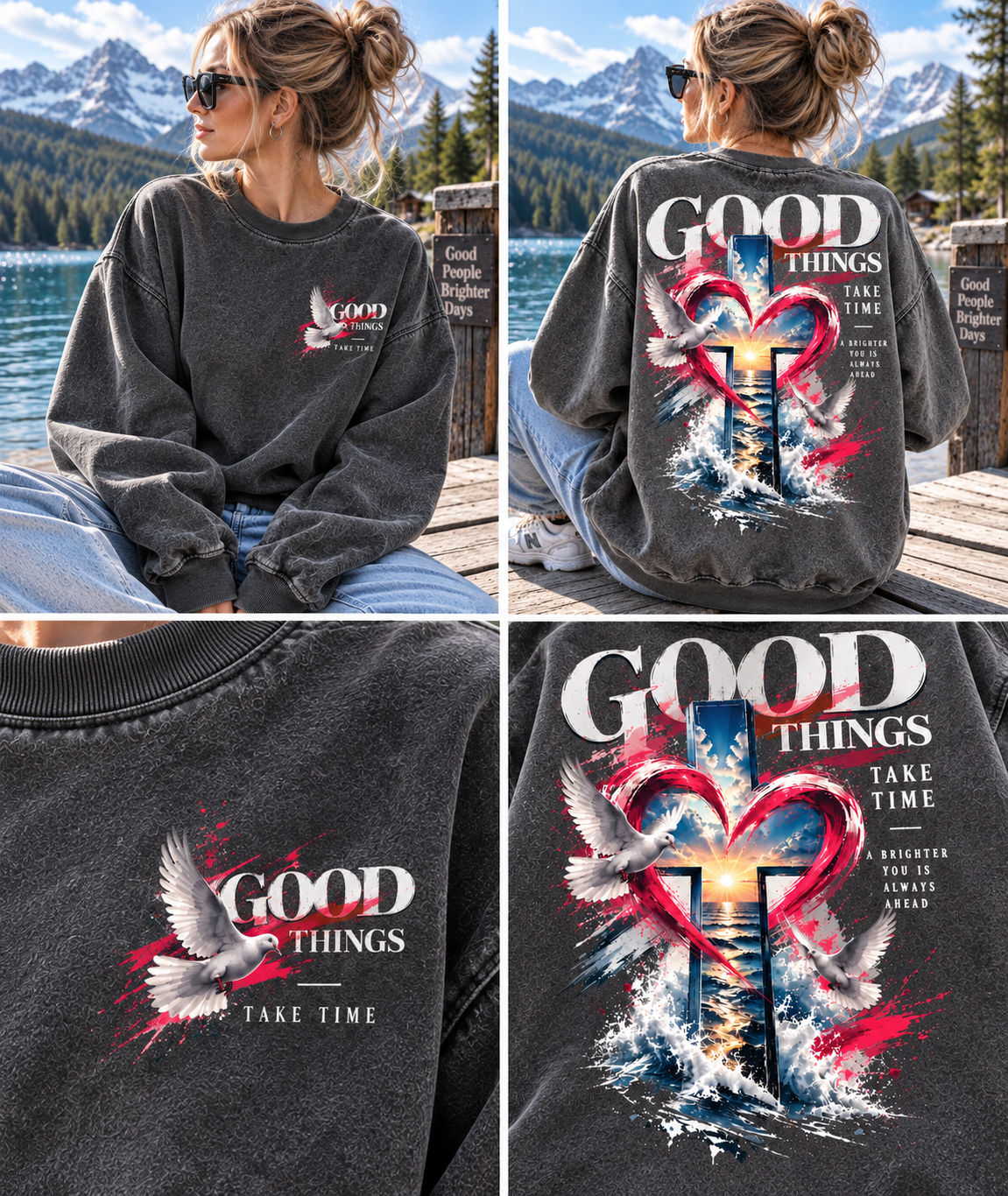 Good Things Take Time – Vintage Graphic Sweatshirt