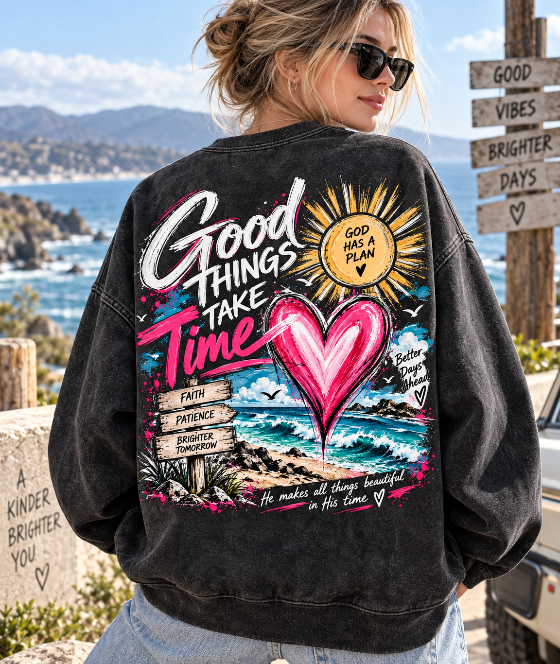 Good Things Take Time – Faith & Hope Vintage Sweatshirt
